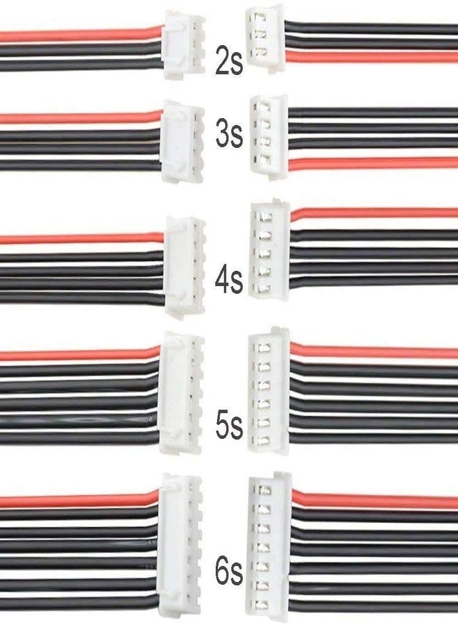 LINSYRC 10pcs 3S 4Pins Balance Connector Male Plug Extension Cable JST-XH RC Lipo Connector Adapter with 15CM 22AWG Silicone Cable (3S 4Pins) - Image 4